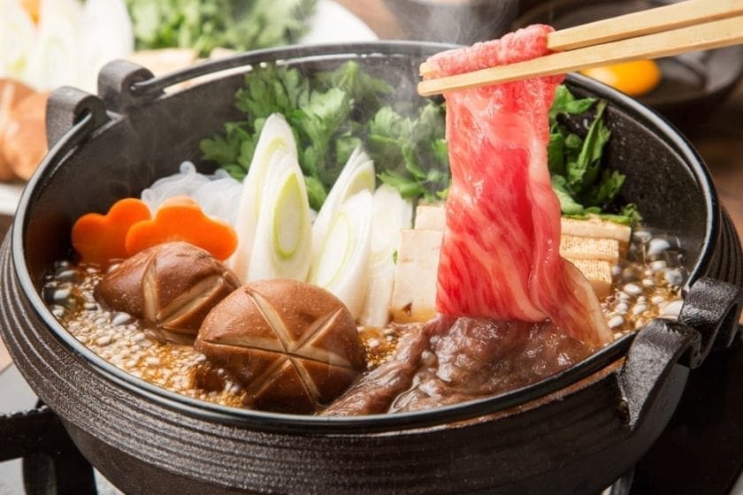 A picture of sukiyaki, perhaps a bit less well-known, but fabulous Japanese dish.