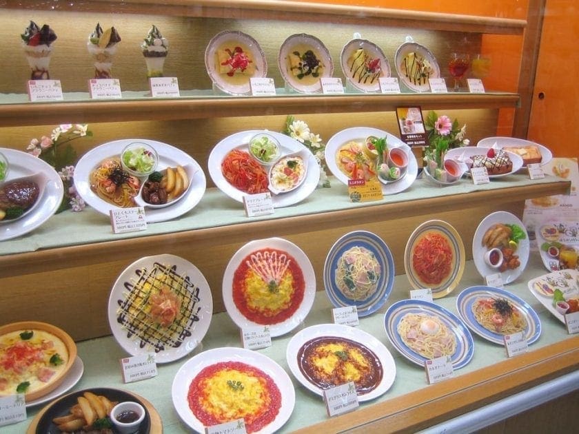 plastic restaurant menu items in Japan