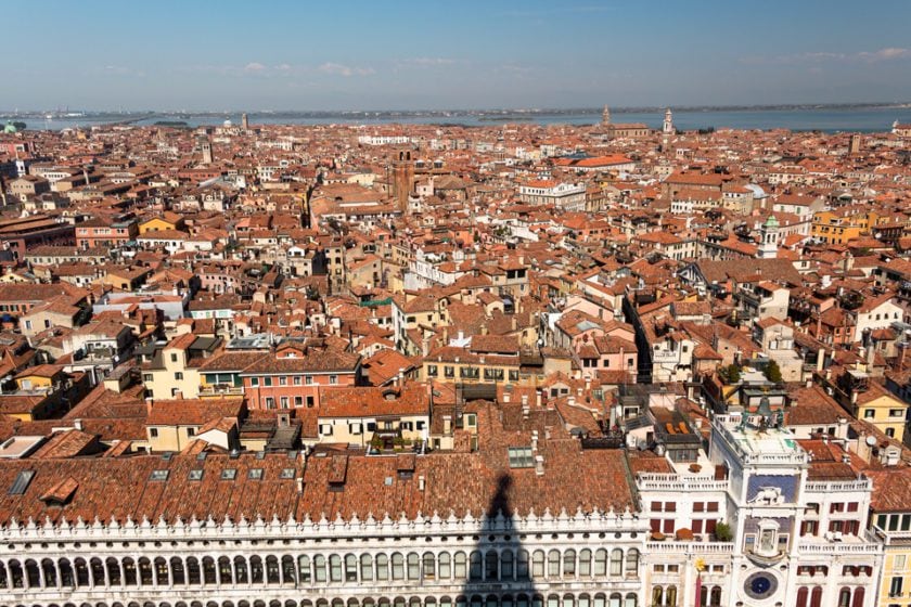 view from campanile san marco - not what to do in Venice when it rains