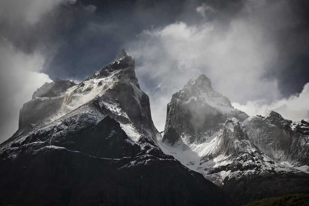 view of cuernos del paine in torres del paine national park, chile, patagonia